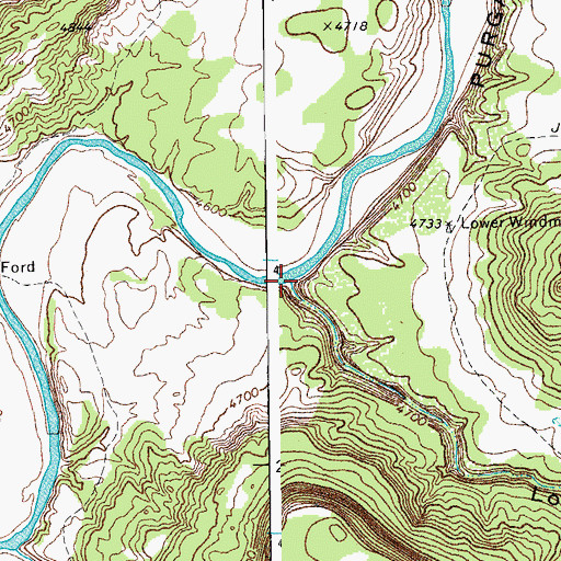 Topographic Map of Lost Canyon, CO