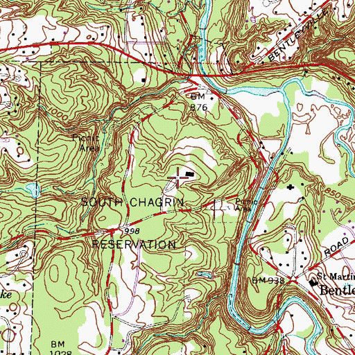 Topographic Map of The Shelterhouse Picnic Area, OH