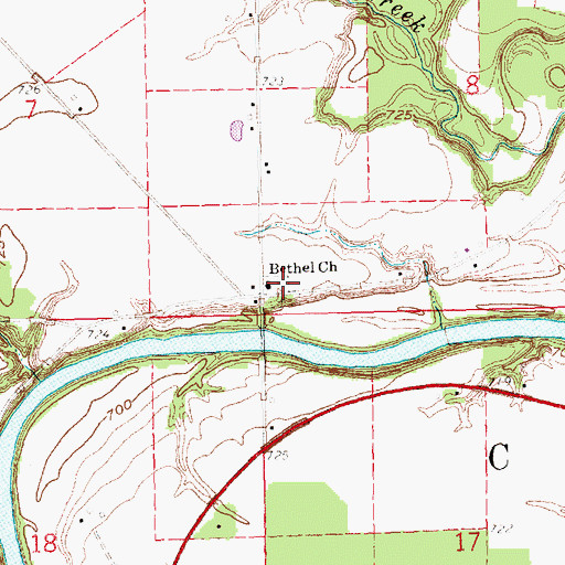 Topographic Map of Methodist Episcopal Cemetery, OH