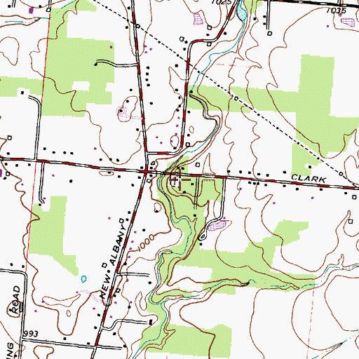 Topographic Map of Headley Cemetery, OH