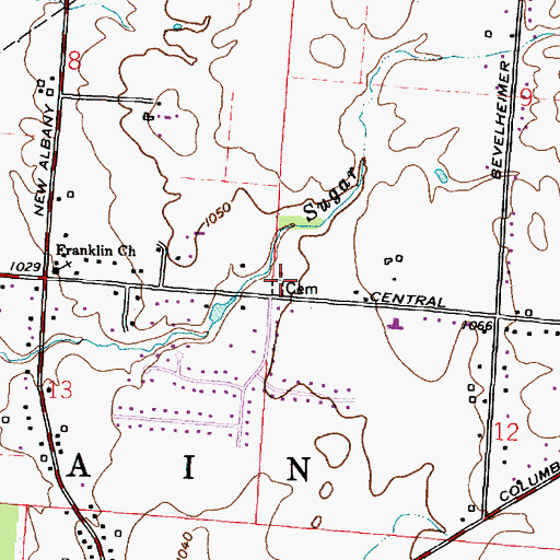Topographic Map of Wagner Cemetery, OH