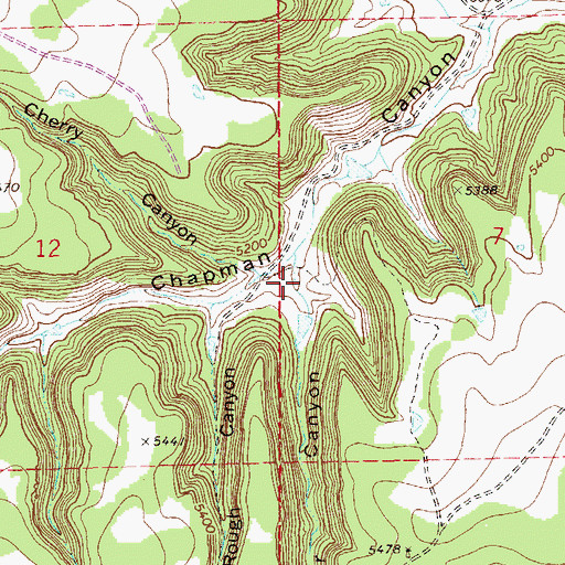 Topographic Map of Officer Canyon, CO