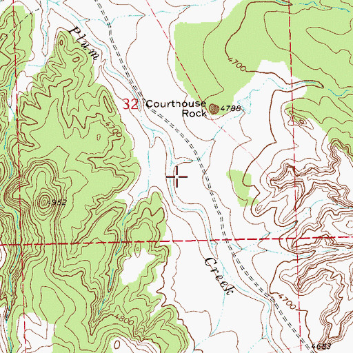 Topographic Map of Plum Canyon, CO