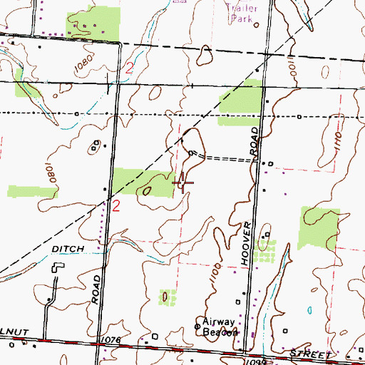 Topographic Map of Bevelheimer Park, OH