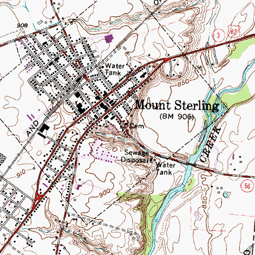 Topographic Map of Methodist Cemetery, OH