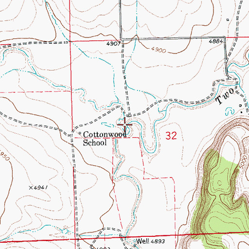 Topographic Map of Mustang Creek, CO