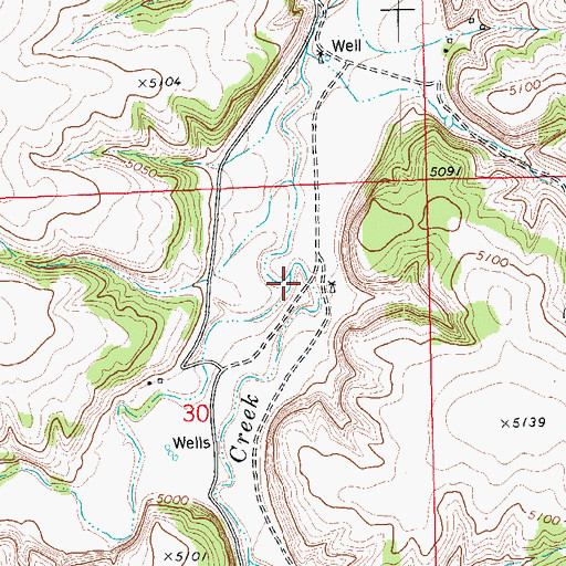 Topographic Map of O U Creek, CO