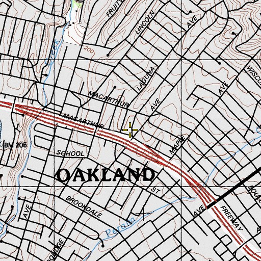 Topographic Map of Calvary Chapel, CA