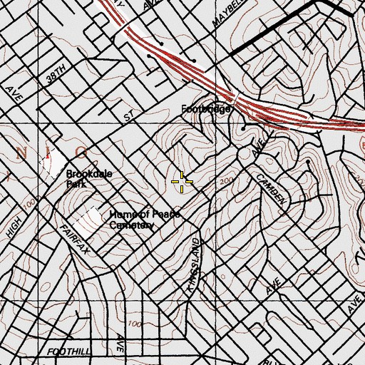 Topographic Map of The Church of Jesus Christ of Latter Day Saints, CA