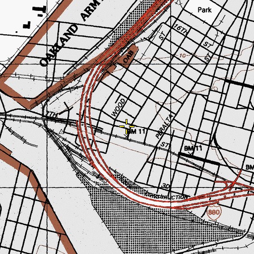 Topographic Map of Morning Star Church of God in Christ, CA