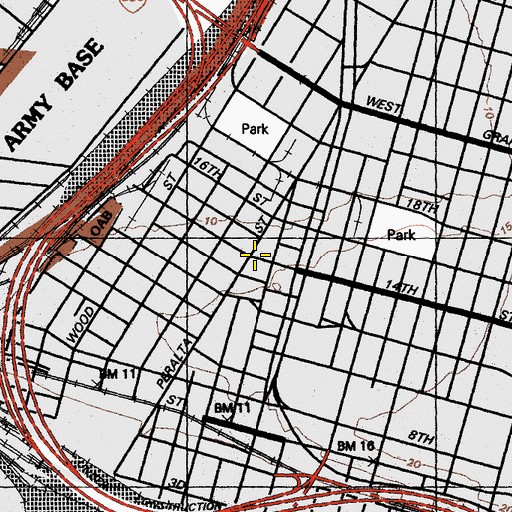 Topographic Map of Mount Zion Spiritual Temple Church, CA