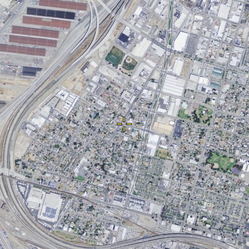 Aerial/Satellite Image of Mount Zion Spiritual Temple Church, CA