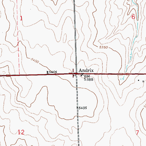 Topographic Map of Andrix, CO