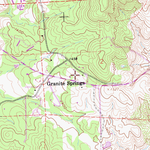 Topographic Map of Granite Spring School (historical), CA