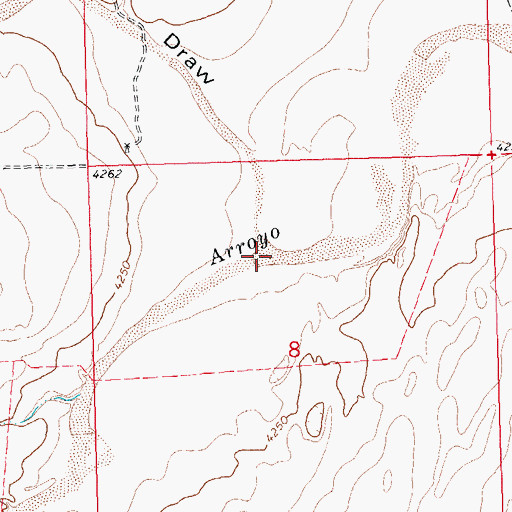 Topographic Map of Lone Rock Draw, CO