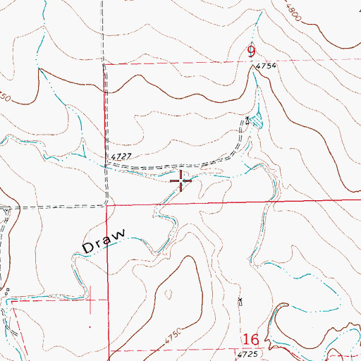 Topographic Map of North Fork Lone Rock Draw, CO