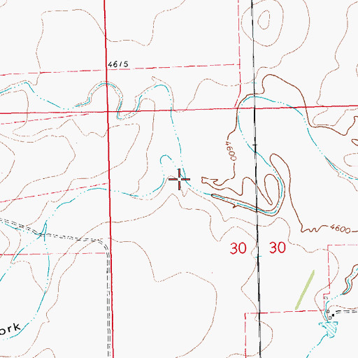 Topographic Map of South Fork Lone Rock Draw, CO