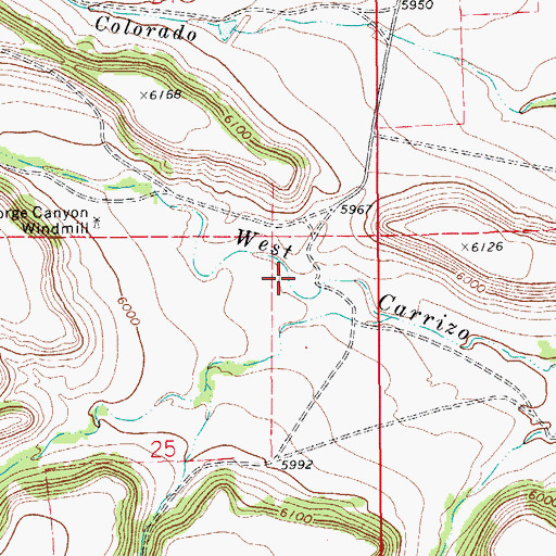 Topographic Map of George Canyon, CO