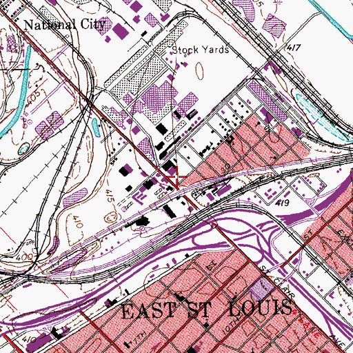 Topographic Map of Mount Pisgah Baptist Church, IL