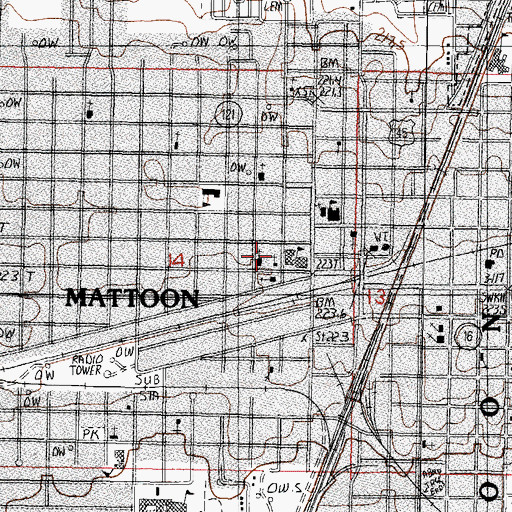 Topographic Map of Faith Baptist Church, IL