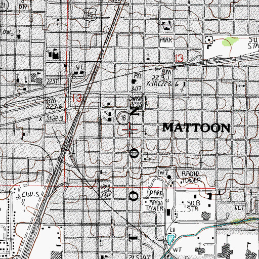 Topographic Map of Faith United Methodist Church, IL