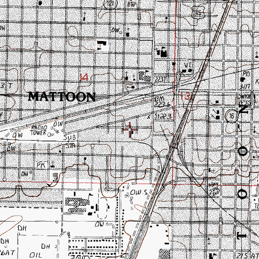 Topographic Map of First Apostolic Church, IL