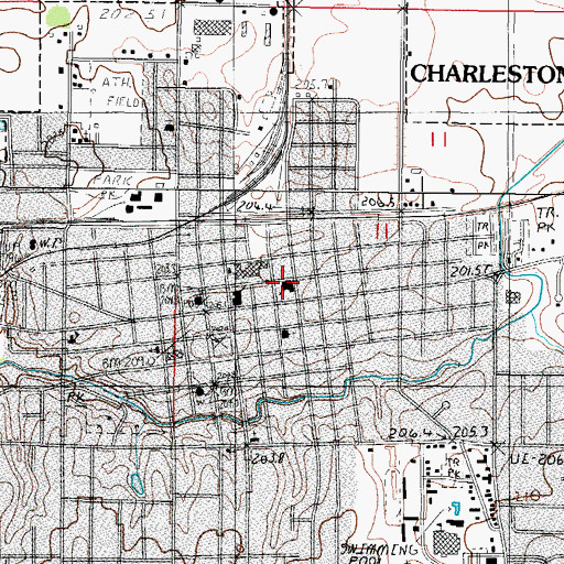 Topographic Map of Saint Charles Borromeo Church, IL