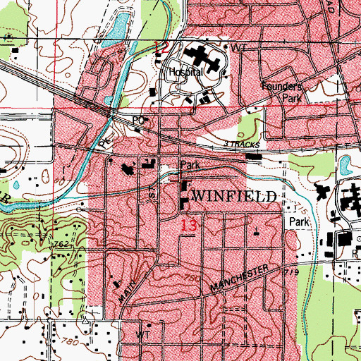 Topographic Map of Saint John the Baptist Catholic Church, IL