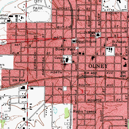 Topographic Map of Free Methodist Church, IL