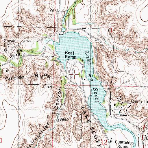 Topographic Map of Circle Drive Campground, KS