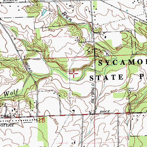 Topographic Map of Heron Run Trail, OH