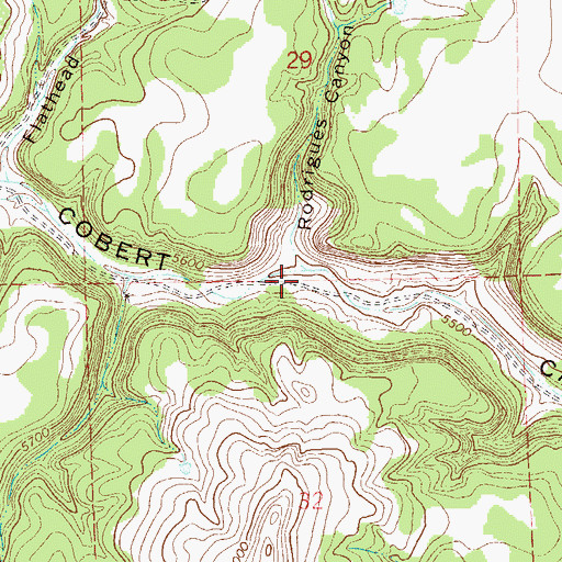 Topographic Map of Rodriques Canyon, CO