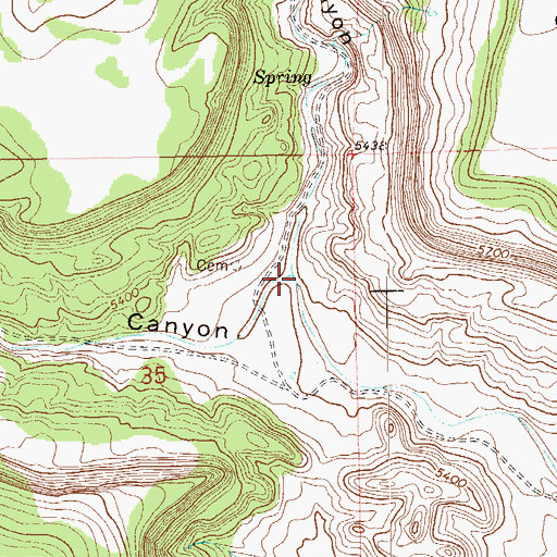 Topographic Map of Spring Canyon, CO