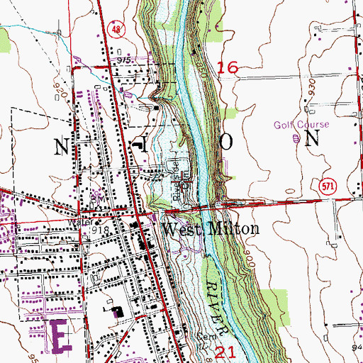 Topographic Map of Riverside Cemetery, OH