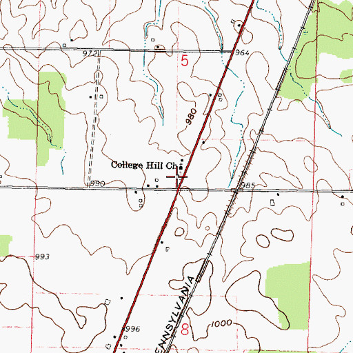 Topographic Map of College Hill Reformed Cemetery, OH