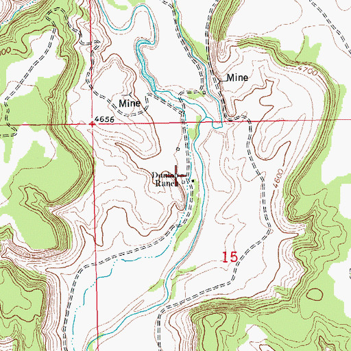 Topographic Map of Dunlap Ranch, CO