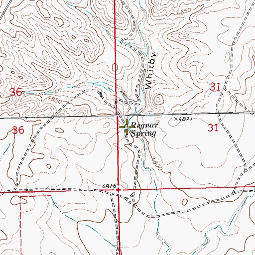 Topographic Map of Regnar Spring, CO