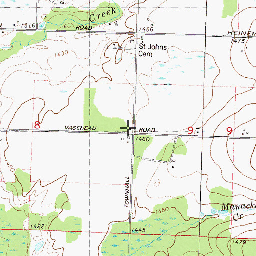 Topographic Map of Maple Grove School (historical), WI