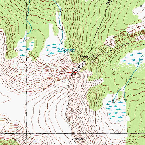 Topographic Map of Stair Steps, CO