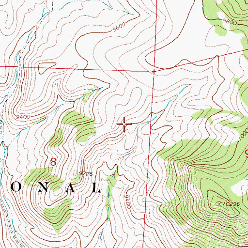 Topographic Map of Lost Treasure Diggings, CO