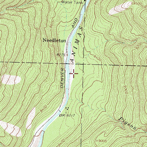 Topographic Map of Tie Creek, CO