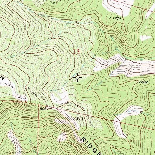 Topographic Map of Jack Spring, CO