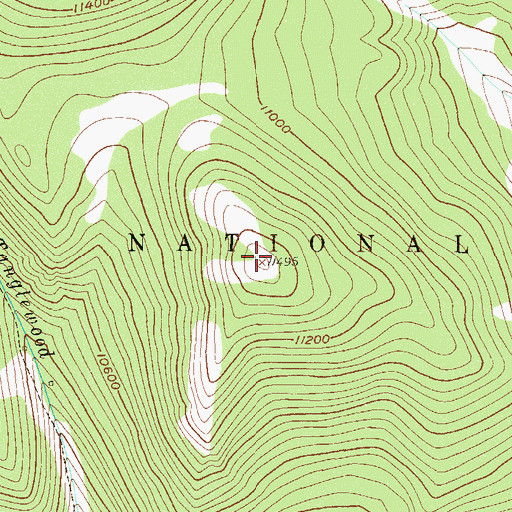 Topographic Map of Royal Mountain, CO