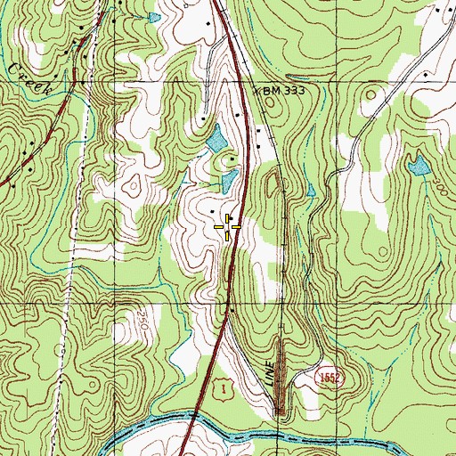 Topographic Map of Crudup House, NC