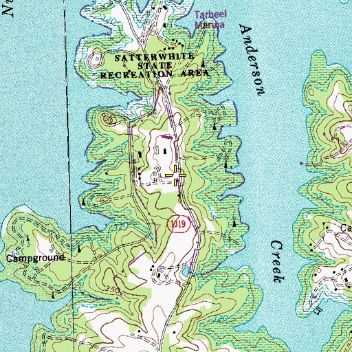 Topographic Map of La Grange Plantation, NC