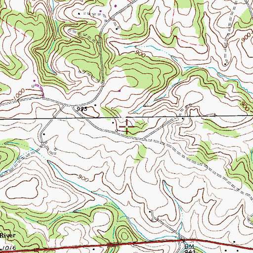 Topographic Map of Bond Cemetery, VA