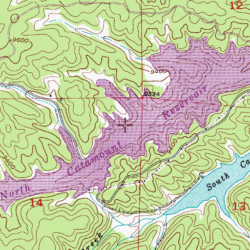 Topographic Map of North Catamount Reservoir, CO