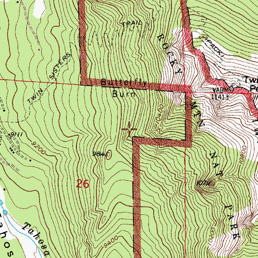 Topographic Map of Game Pass, CO