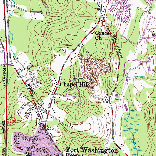 Topographic Map of Jomar Acres, MD