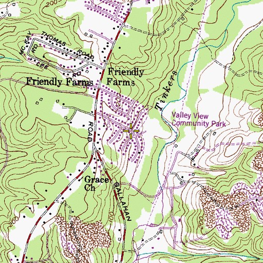 Topographic Map of Old Fort Acres, MD